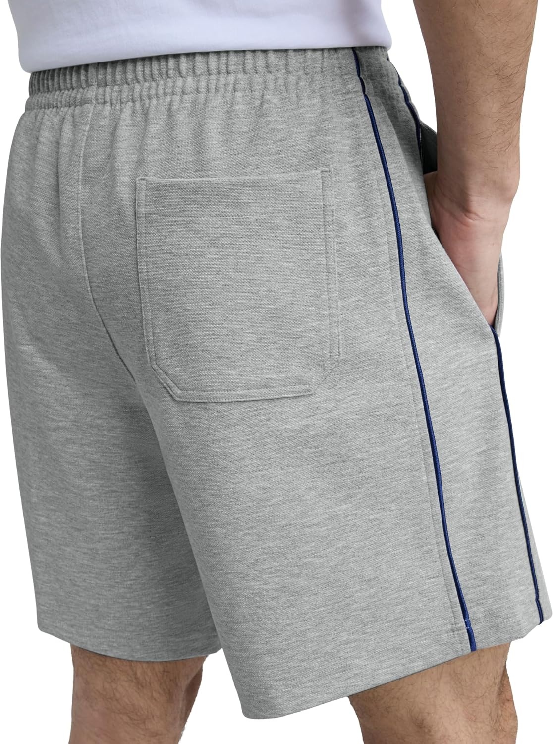 image:imageChampion Mens Pintuck 9 Short with Piping Standard FitOxford Gray Heather