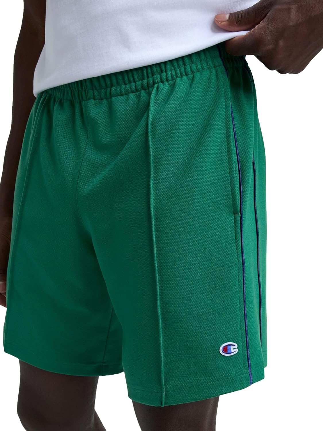 image:imageChampion Mens Pintuck 9 Short with Piping Standard FitVerdant Green