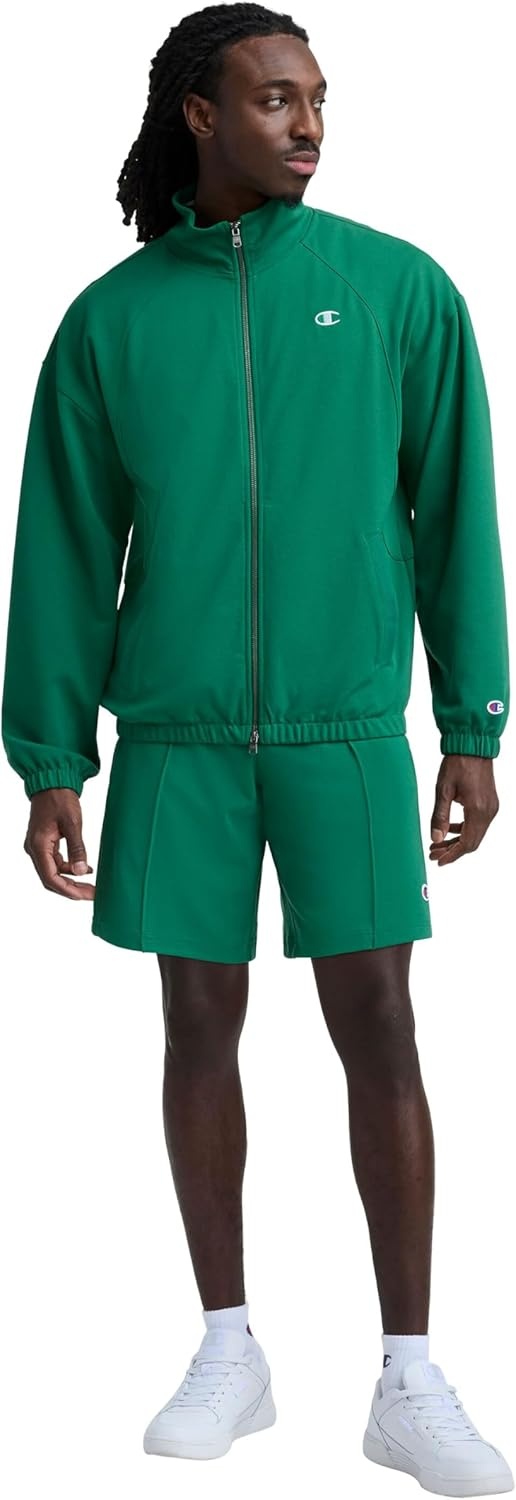 image:imageChampion Mens Pintuck 9 Short with Piping Standard FitVerdant Green