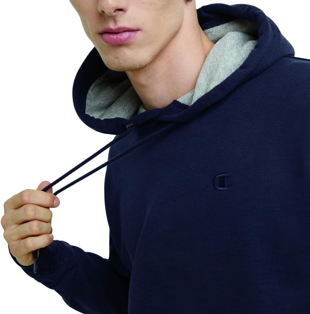 image:imageChampion Mens Pullover Fleece Hoodie Standard Fit Midweight C Logo Available in Regular and Big amp TallDeep Navy