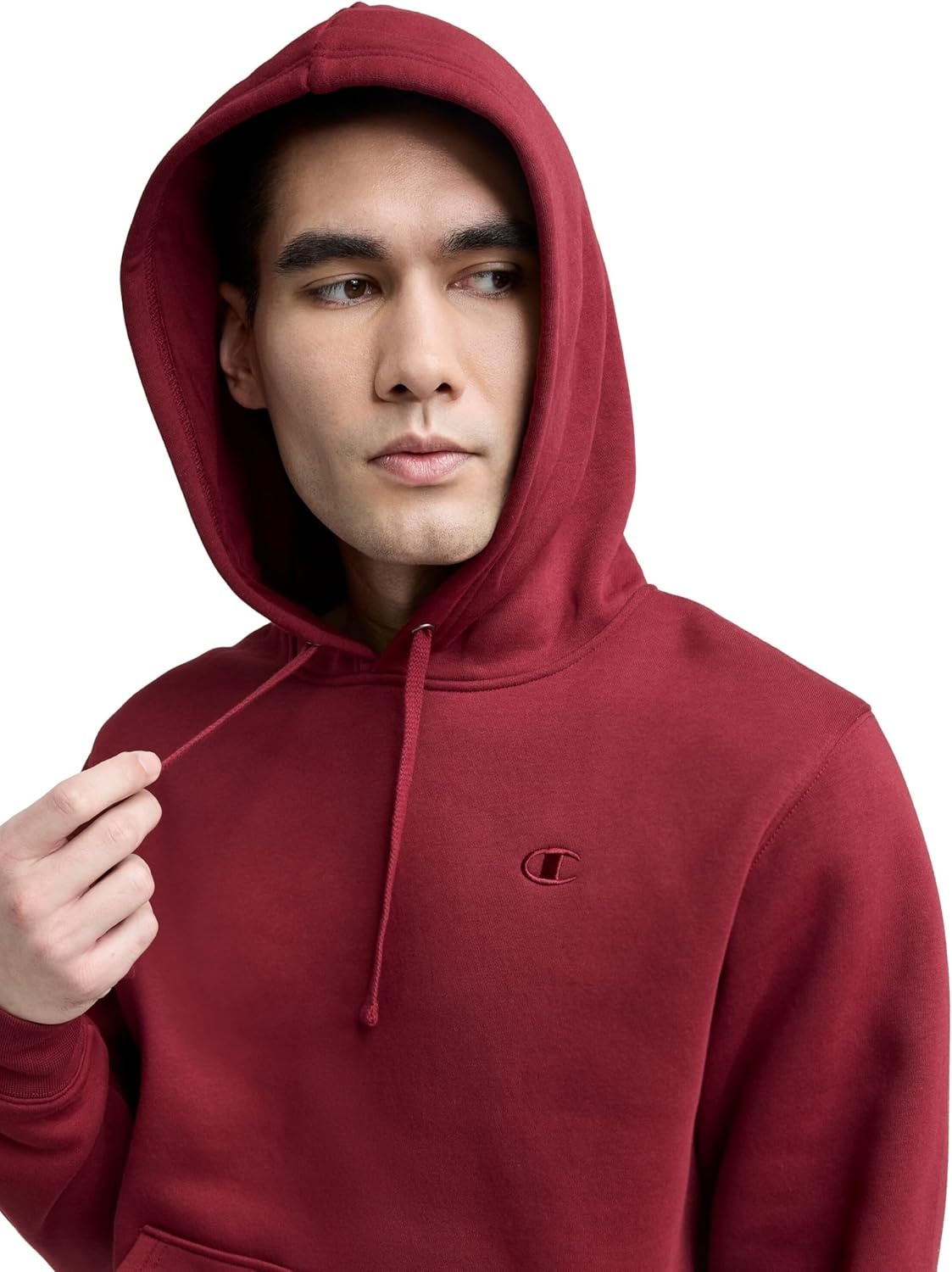 image:imageChampion Mens Pullover Fleece Hoodie Standard Fit Midweight C Logo Available in Regular and Big amp TallPomegranate