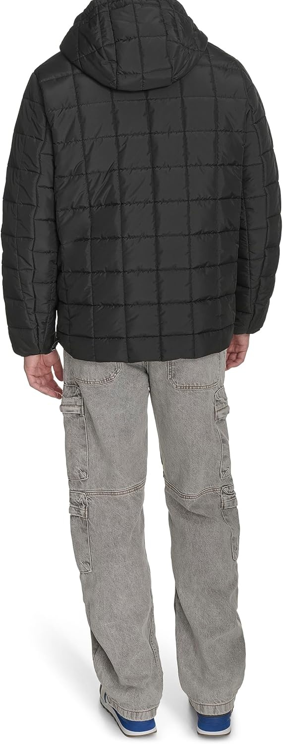 image:imageChampion Mens Reversible Box Quilted Hooded JacketBlackBlack