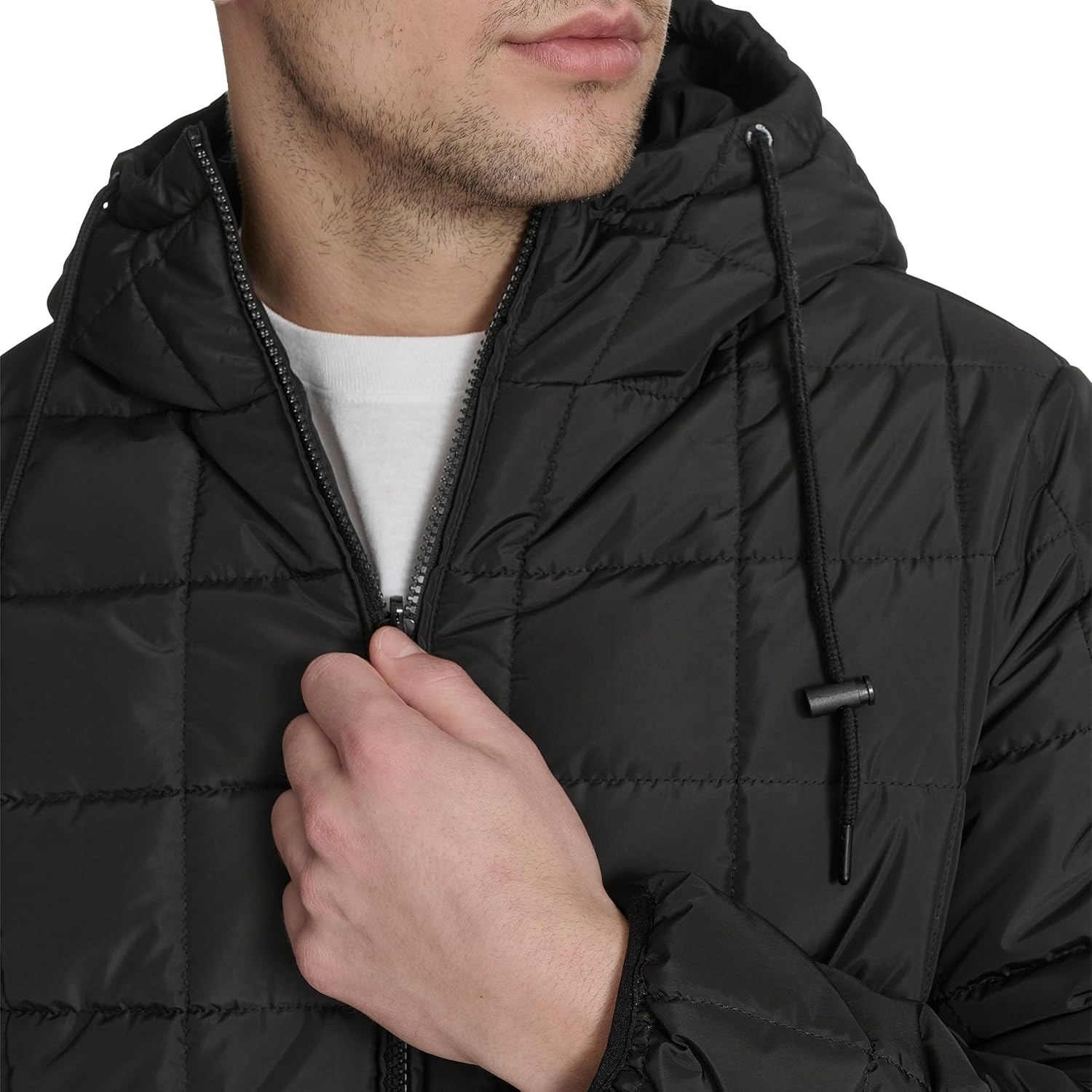 image:imageChampion Mens Reversible Box Quilted Hooded JacketBlackBlack