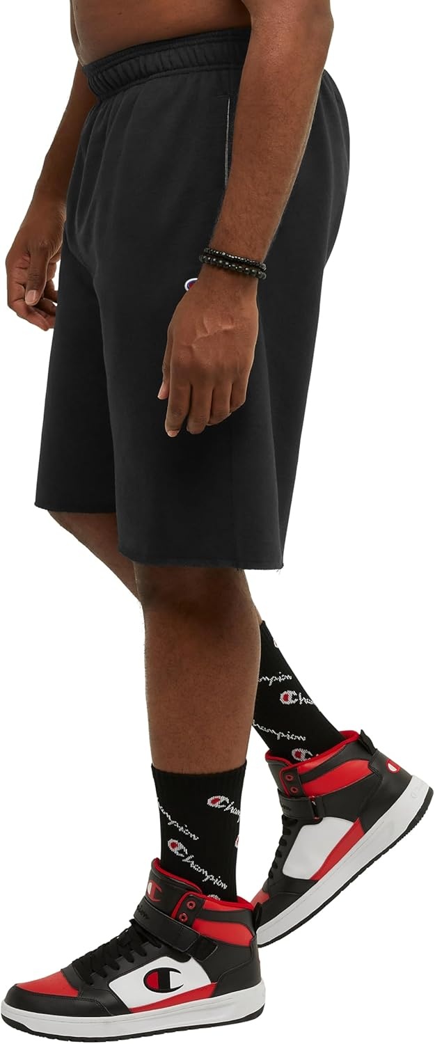 image:imageChampion Mens Shorts Fleece Midweight Shorts Athletic Shorts With Pockets Reg Or Big amp TallBlack C Patch Logo