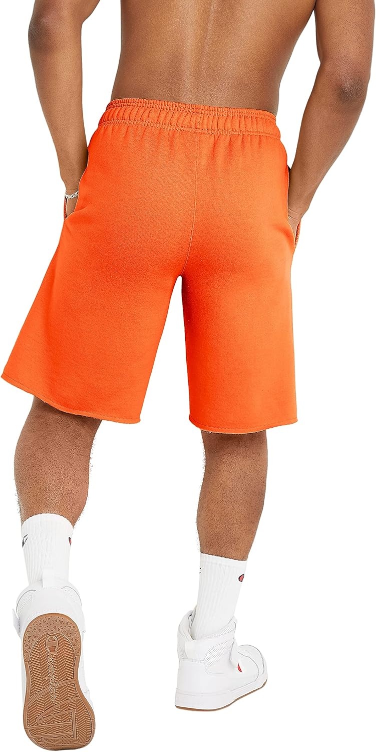 image:imageChampion Mens Shorts Fleece Midweight Shorts Athletic Shorts With Pockets Reg Or Big amp TallLaser Orange C Patch Logo