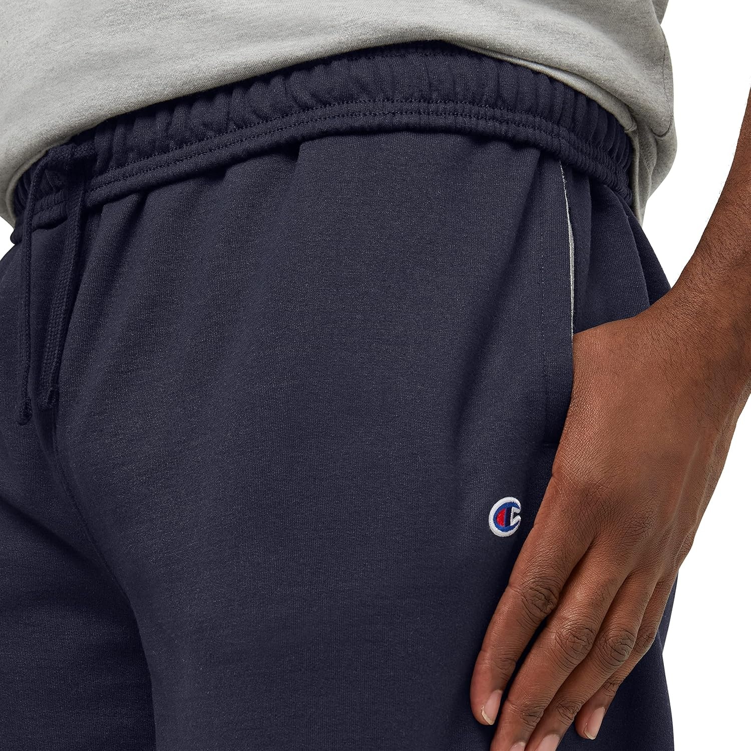 image:imageChampion Mens Shorts Fleece Midweight Shorts Athletic Shorts With Pockets Reg Or Big amp TallNavy C Patch Logo