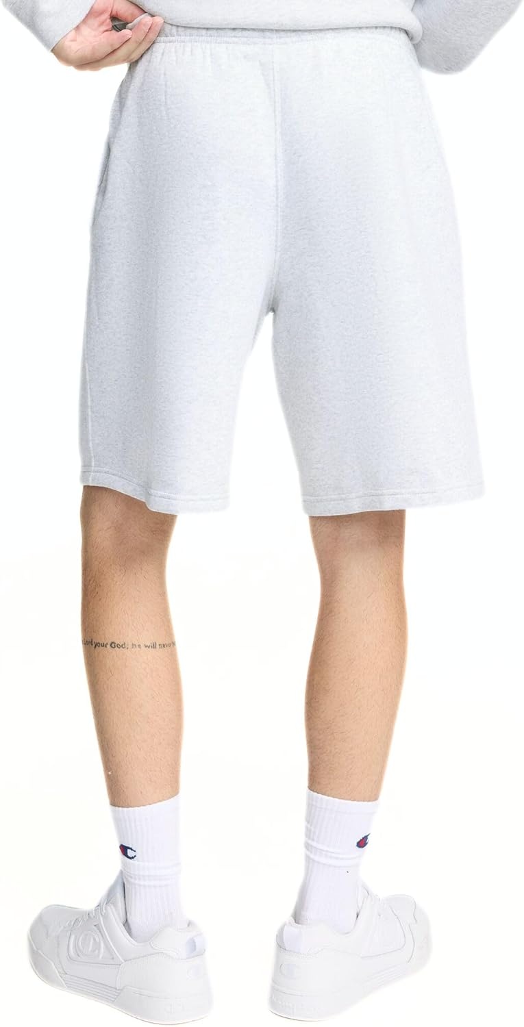 image:imageChampion Mens Shorts Fleece Midweight Shorts Athletic Shorts With Pockets Reg Or Big amp TallOxford Gray C Patch Logo