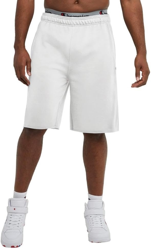 image:imageChampion Mens Shorts Fleece Midweight Shorts Athletic Shorts With Pockets Reg Or Big amp TallWhite C Patch Logo