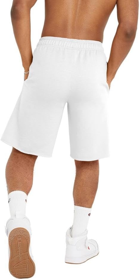 image:imageChampion Mens Shorts Fleece Midweight Shorts Athletic Shorts With Pockets Reg Or Big amp TallWhite C Patch Logo