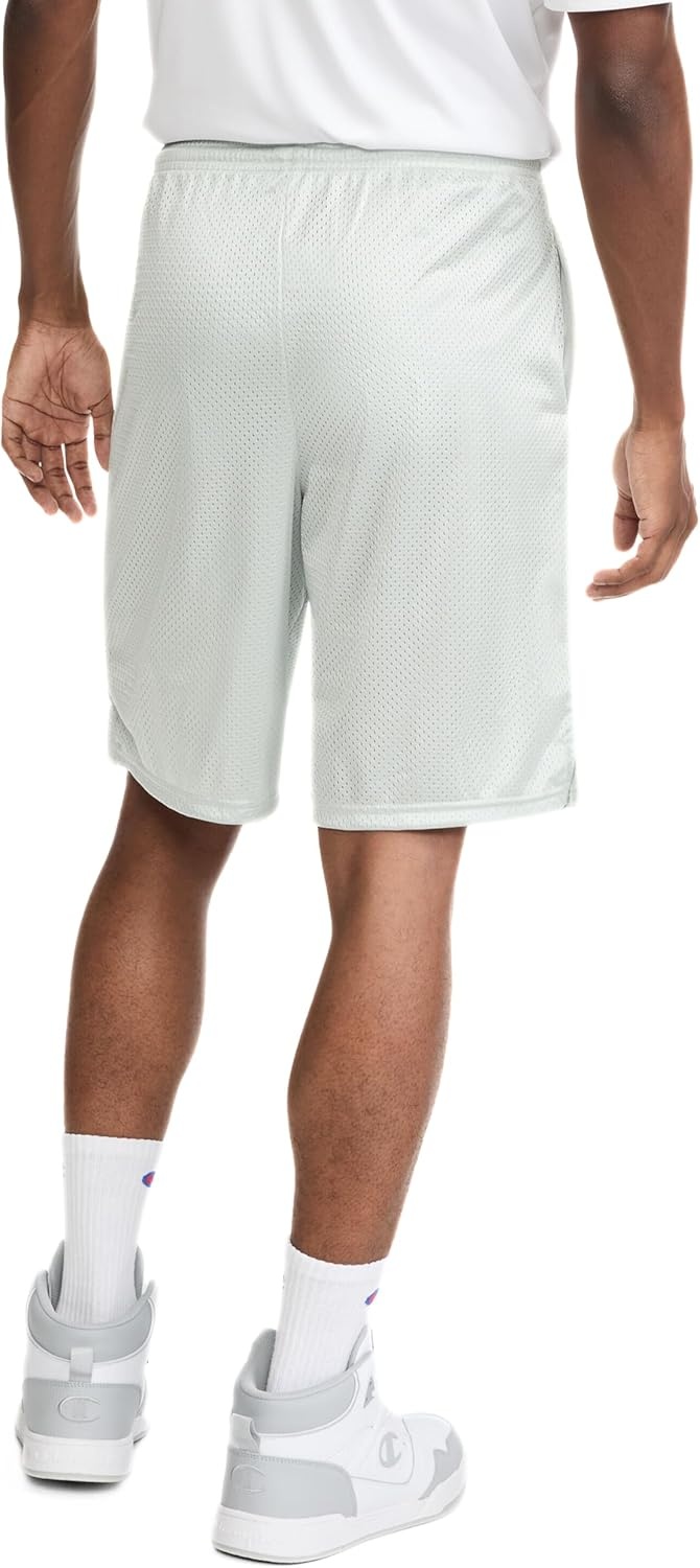 image:imageChampion Mens Shorts Mens Mesh Gym Shorts Lightweight Athletic Shorts Reg Or Big amp TallAthletic Gray C Patch Logo