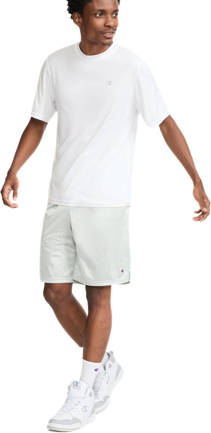 image:imageChampion Mens Shorts Mens Mesh Gym Shorts Lightweight Athletic Shorts Reg Or Big amp TallAthletic Gray C Patch Logo
