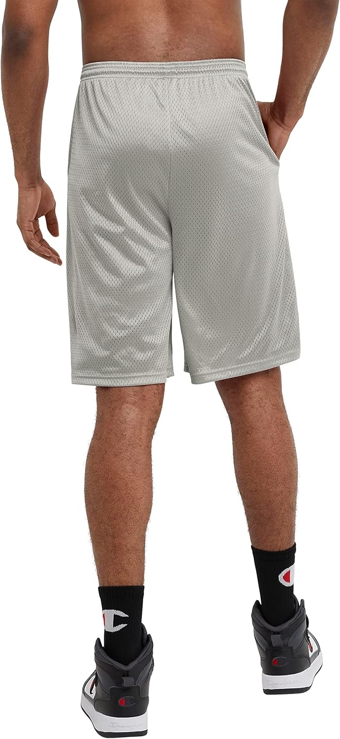 image:imageChampion Mens Shorts Mens Mesh Gym Shorts Lightweight Athletic Shorts Reg Or Big amp TallAthletic Gray C Patch Logo
