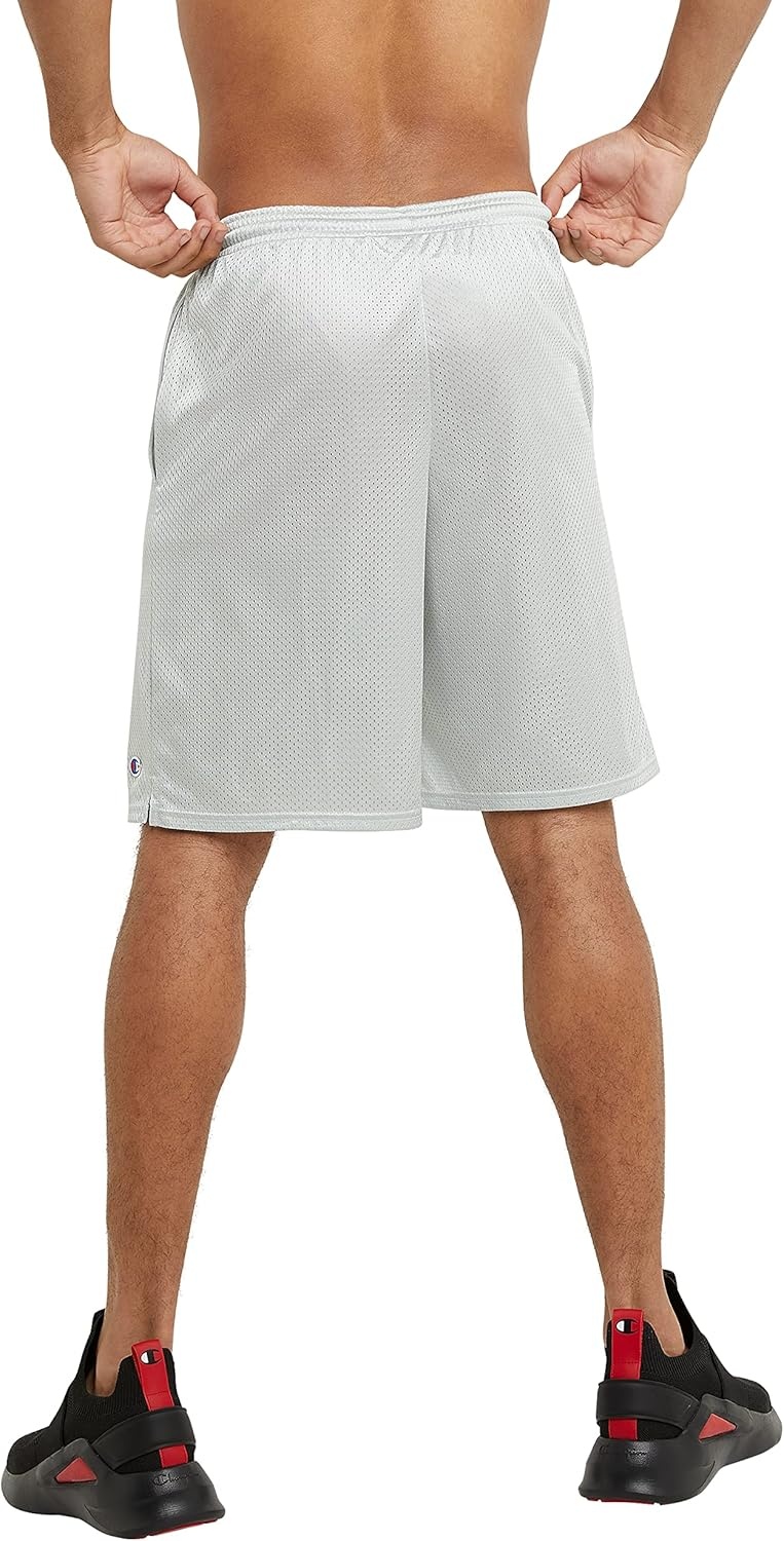 image:imageChampion Mens Shorts Mens Mesh Gym Shorts Lightweight Athletic Shorts Reg Or Big amp TallAthletic Gray C Patch Logo