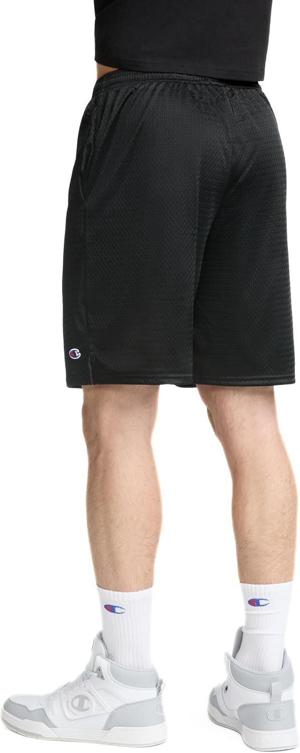 image:imageChampion Mens Shorts Mens Mesh Gym Shorts Lightweight Athletic Shorts Reg Or Big amp TallBlack C Patch Logo