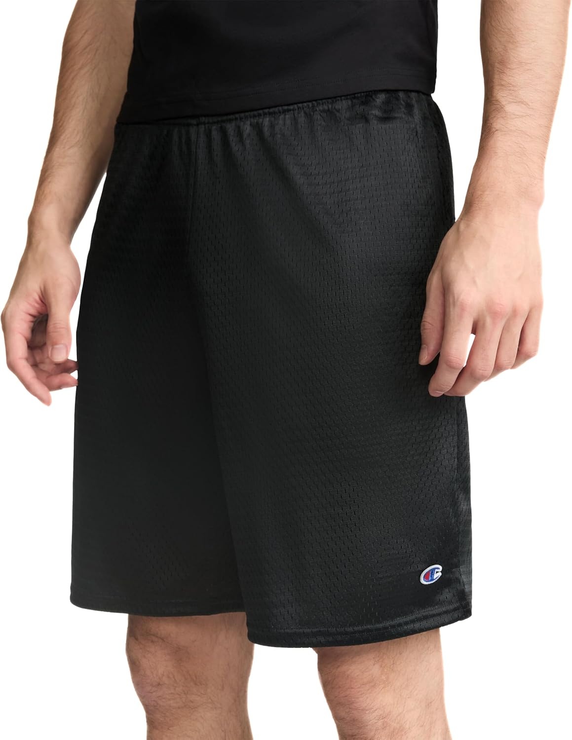 image:imageChampion Mens Shorts Mens Mesh Gym Shorts Lightweight Athletic Shorts Reg Or Big amp TallBlack C Patch Logo