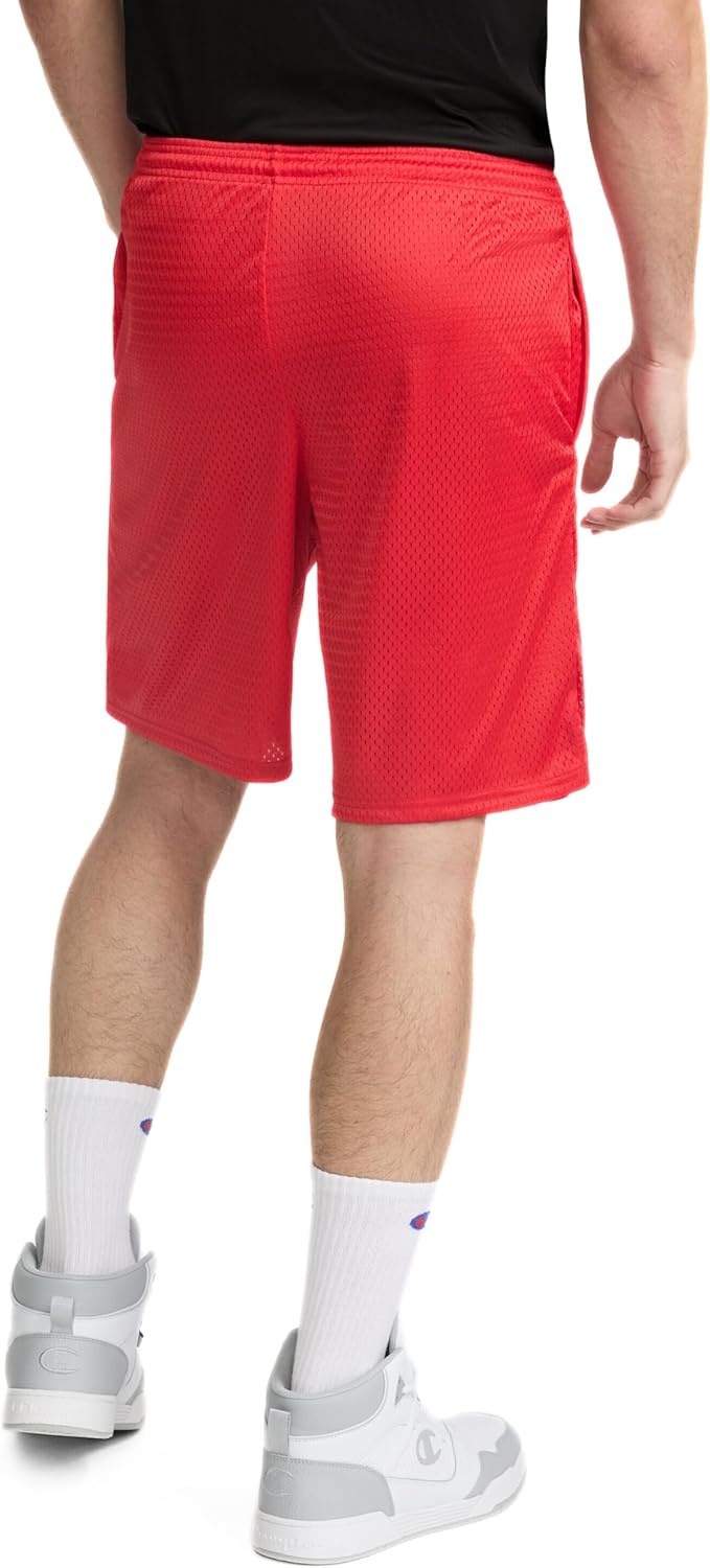 image:imageChampion Mens Shorts Mens Mesh Gym Shorts Lightweight Athletic Shorts Reg Or Big amp TallCrimson C Patch Logo