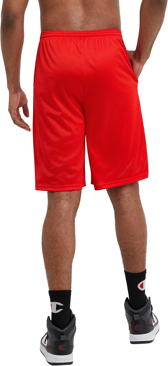 image:imageChampion Mens Shorts Mens Mesh Gym Shorts Lightweight Athletic Shorts Reg Or Big amp TallCrimson C Patch Logo