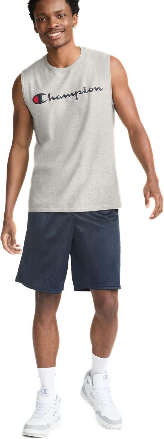 image:imageChampion Mens Shorts Mens Mesh Gym Shorts Lightweight Athletic Shorts Reg Or Big amp TallNavy C Patch Logo