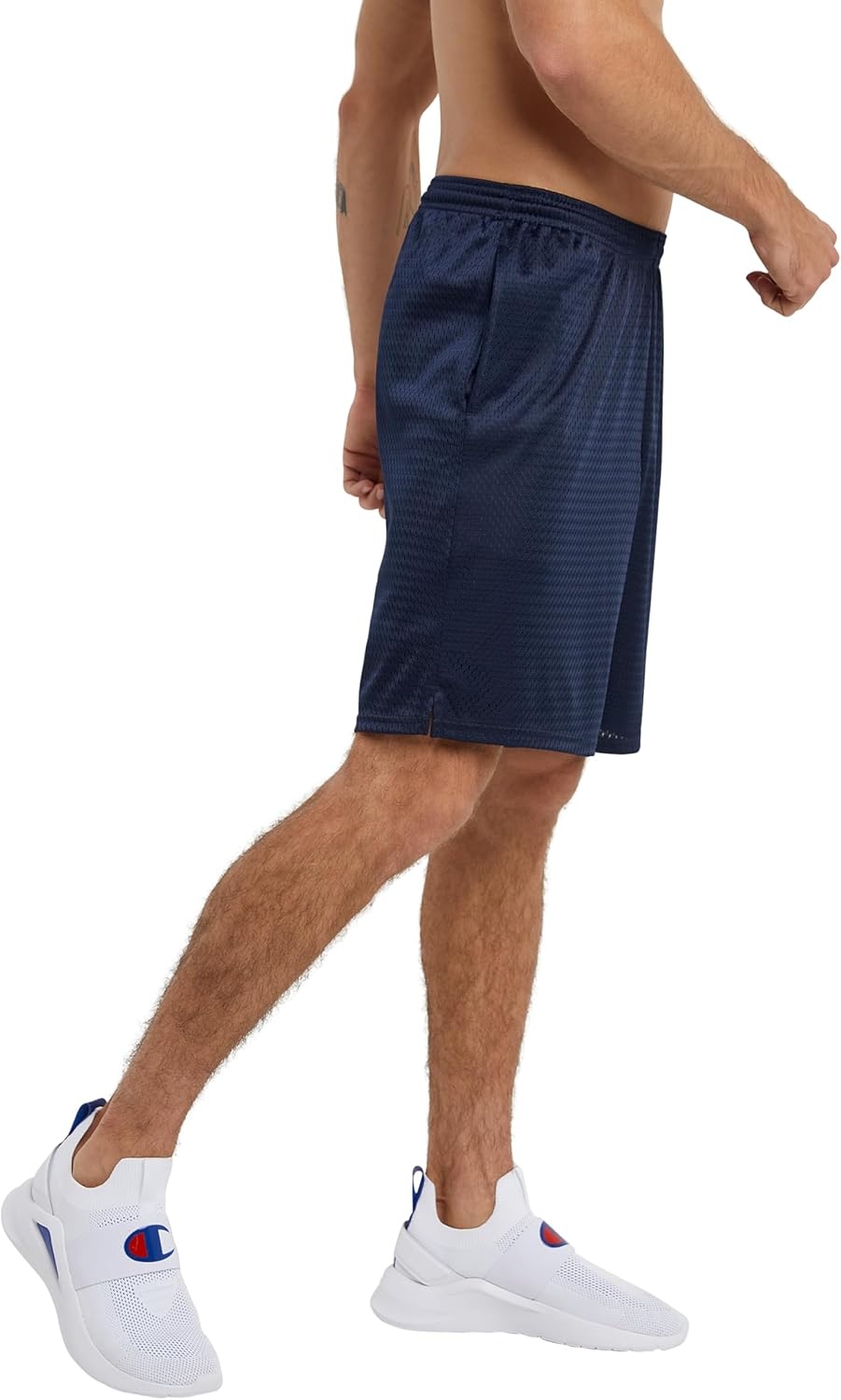 image:imageChampion Mens Shorts Mens Mesh Gym Shorts Lightweight Athletic Shorts Reg Or Big amp TallNavy C Patch Logo