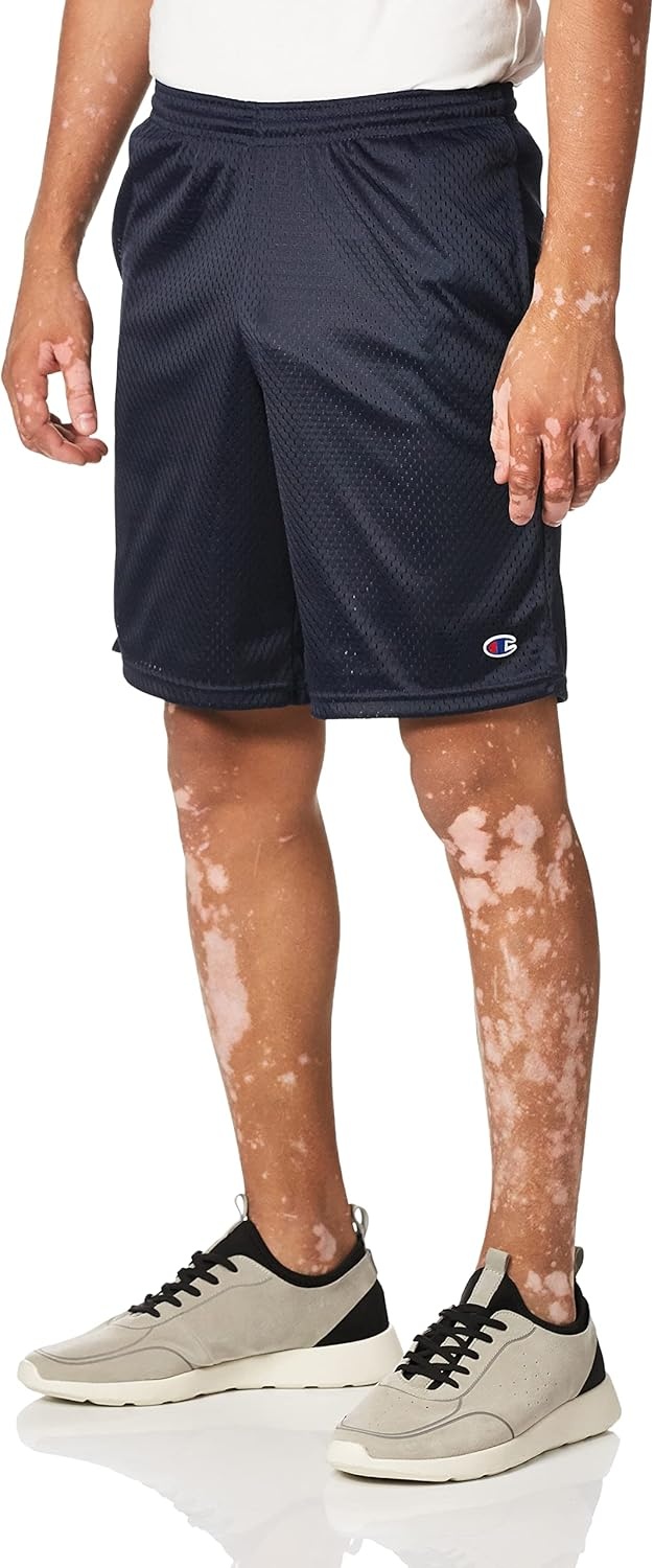image:imageChampion Mens Shorts Mens Mesh Gym Shorts Lightweight Athletic Shorts Reg Or Big amp TallNavy C Patch Logo