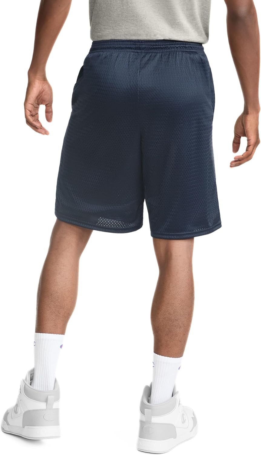 image:imageChampion Mens Shorts Mens Mesh Gym Shorts Lightweight Athletic Shorts Reg Or Big amp TallNavy C Patch Logo
