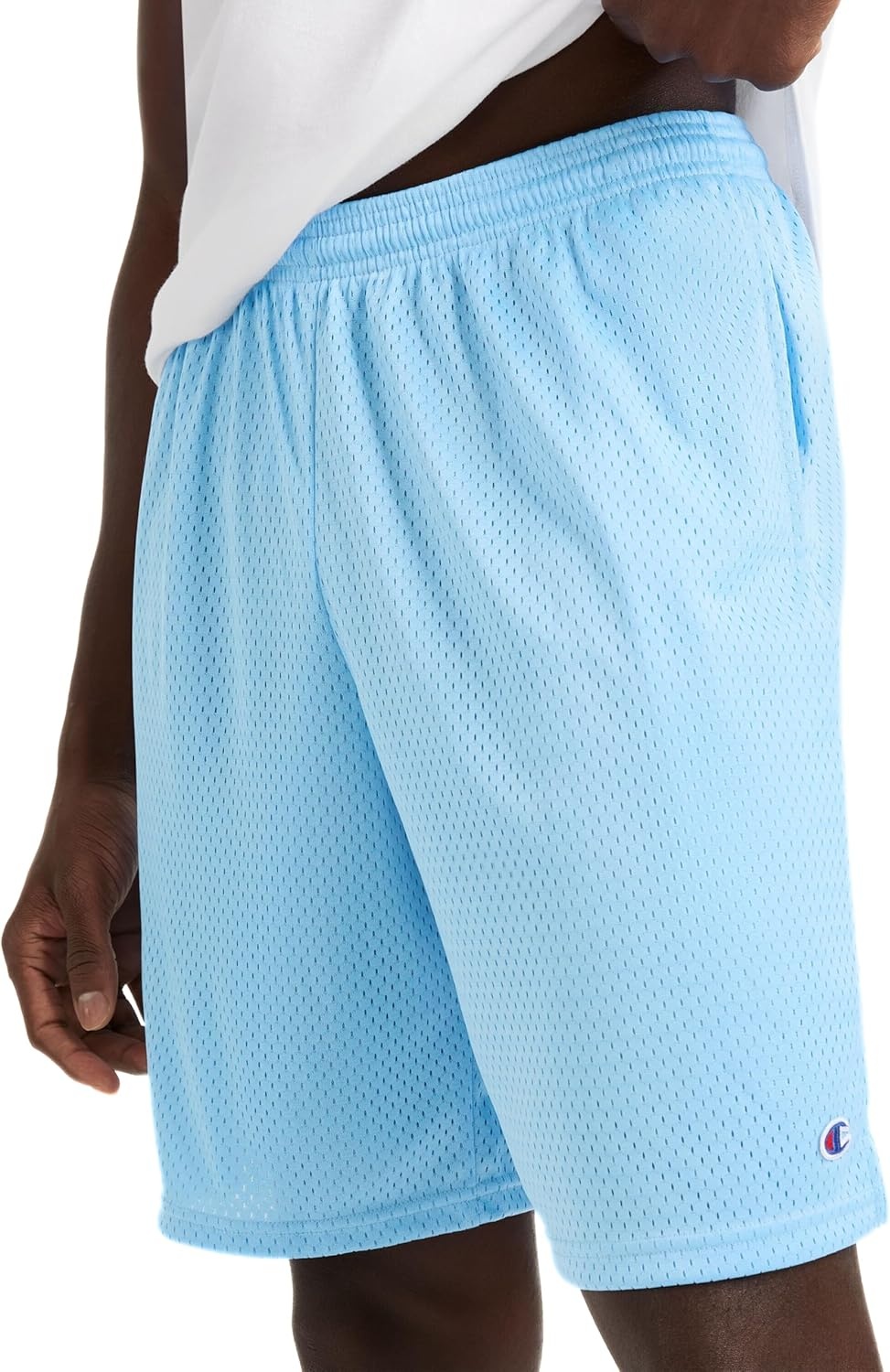 image:imageChampion Mens Shorts Mens Mesh Gym Shorts Lightweight Athletic Shorts Reg Or Big amp TallSwiss Blue C Patch Logo