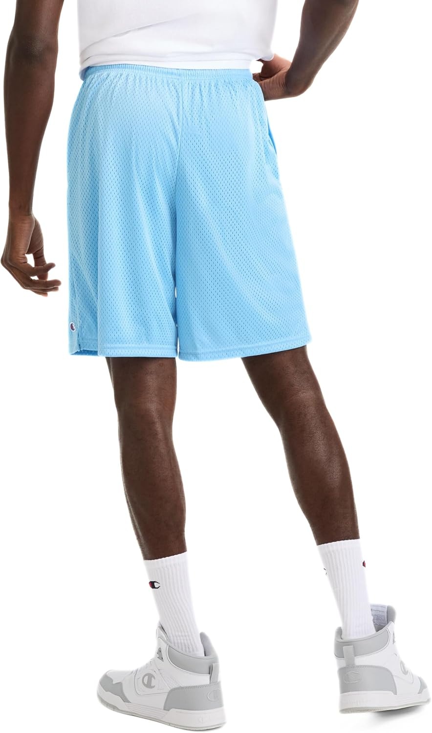 image:imageChampion Mens Shorts Mens Mesh Gym Shorts Lightweight Athletic Shorts Reg Or Big amp TallSwiss Blue C Patch Logo