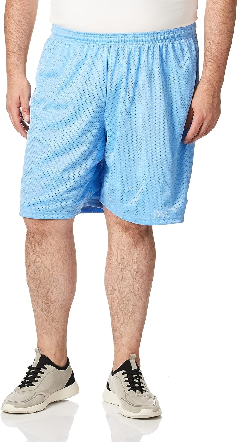 image:imageChampion Mens Shorts Mens Mesh Gym Shorts Lightweight Athletic Shorts Reg Or Big amp TallSwiss Blue C Patch Logo