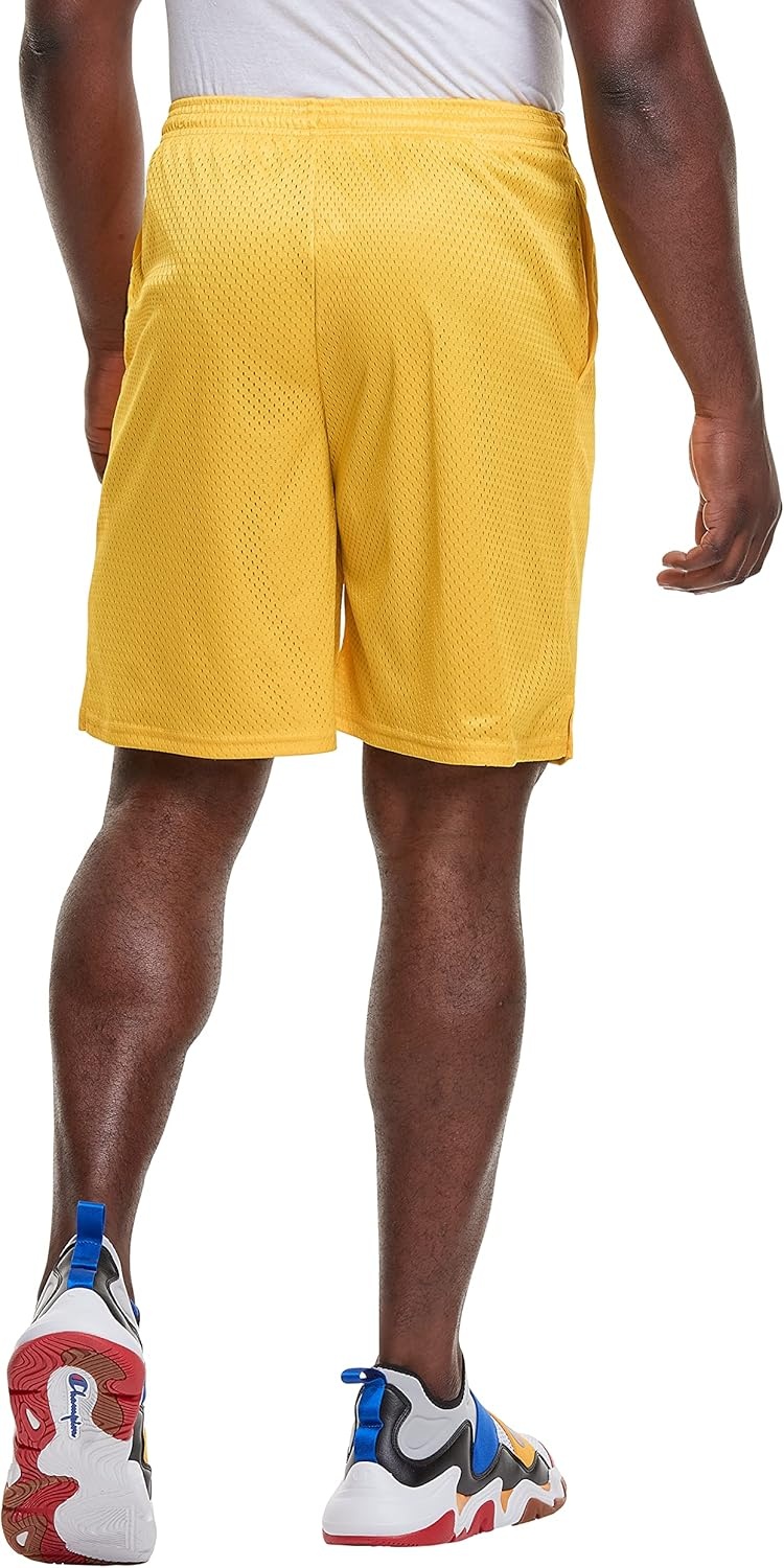 image:imageChampion Mens Shorts Mens Mesh Gym Shorts Lightweight Athletic Shorts Reg Or Big amp TallTeam Gold C Patch Logo