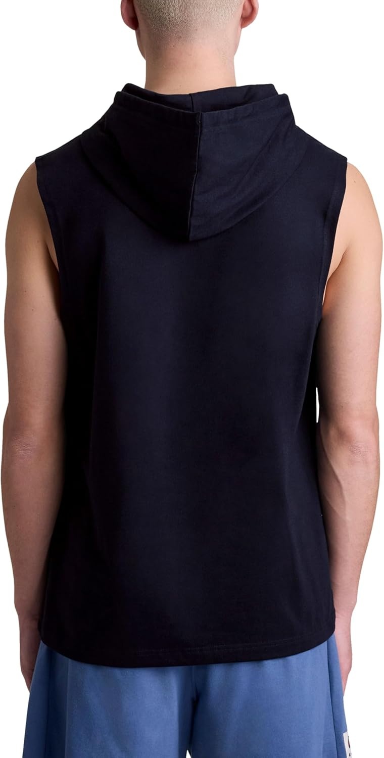 image:imageChampion Mens Sleeveless TShirt Hoodie Standard Fit LightweightDeep Navy C Logo