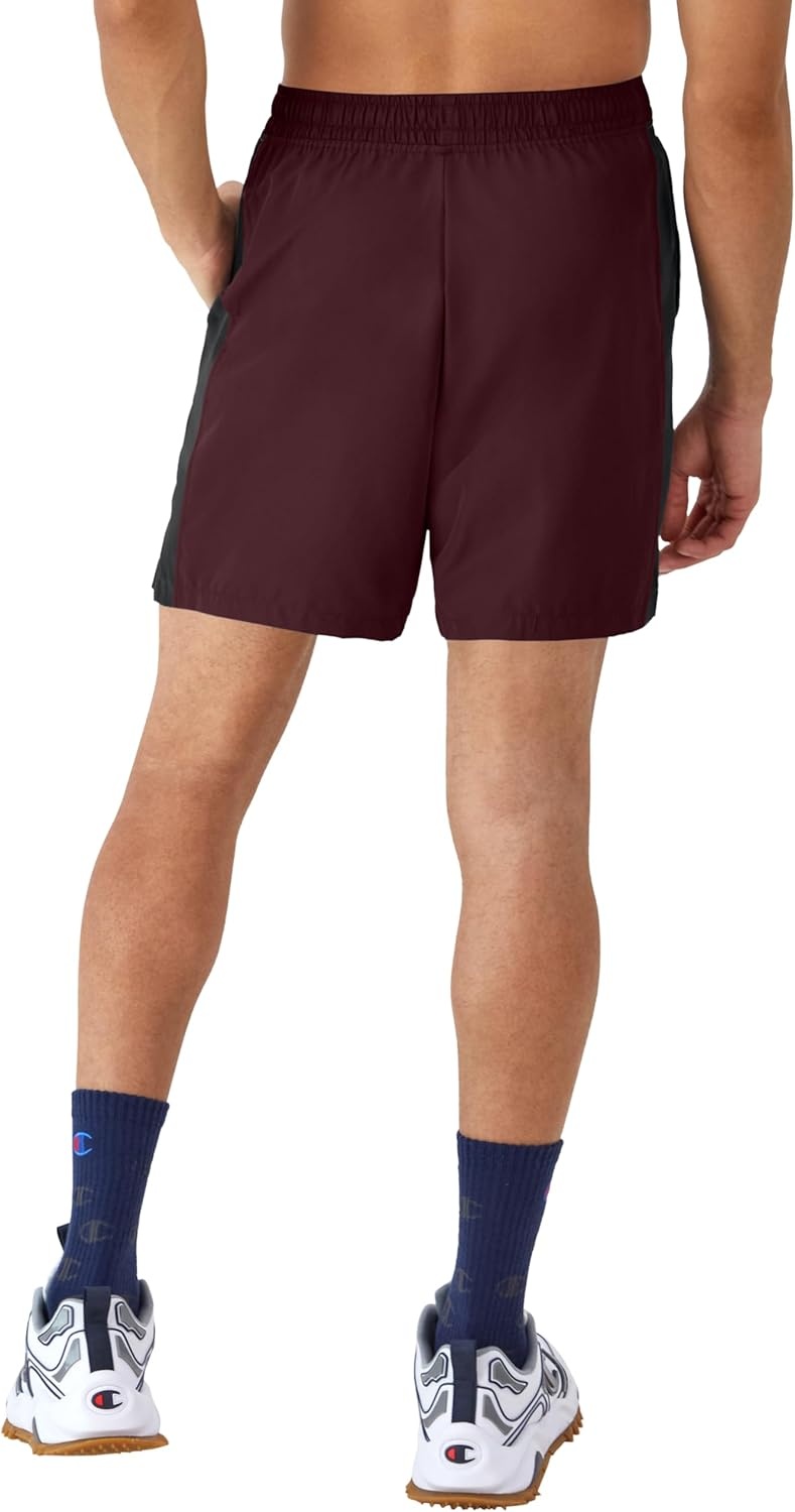 image:imageChampion Mens Sport Shorts Athletic Shorts for Men Lightweight Gym Shorts 7Maroon 3vsBlack