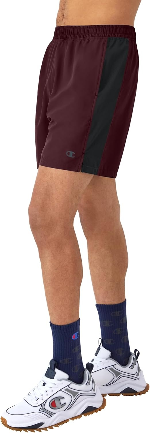 image:imageChampion Mens Sport Shorts Athletic Shorts for Men Lightweight Gym Shorts 7Maroon 3vsBlack