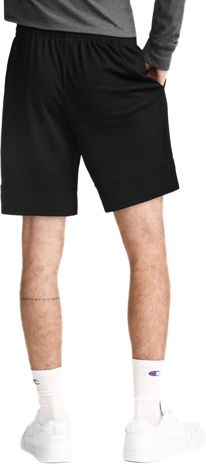 image:imageChampion Mens Sport Shorts Standard Fit 7 Inch Inseam Lightweight Fabric MoistureWickingBlack