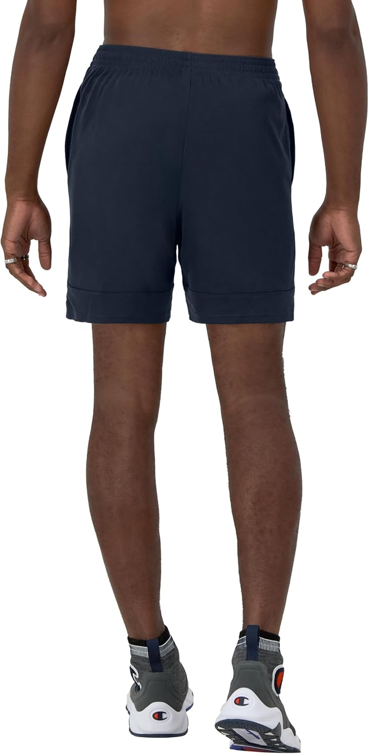 image:imageChampion Mens Sport Shorts Standard Fit 7 Inch Inseam Lightweight Fabric MoistureWickingNavy