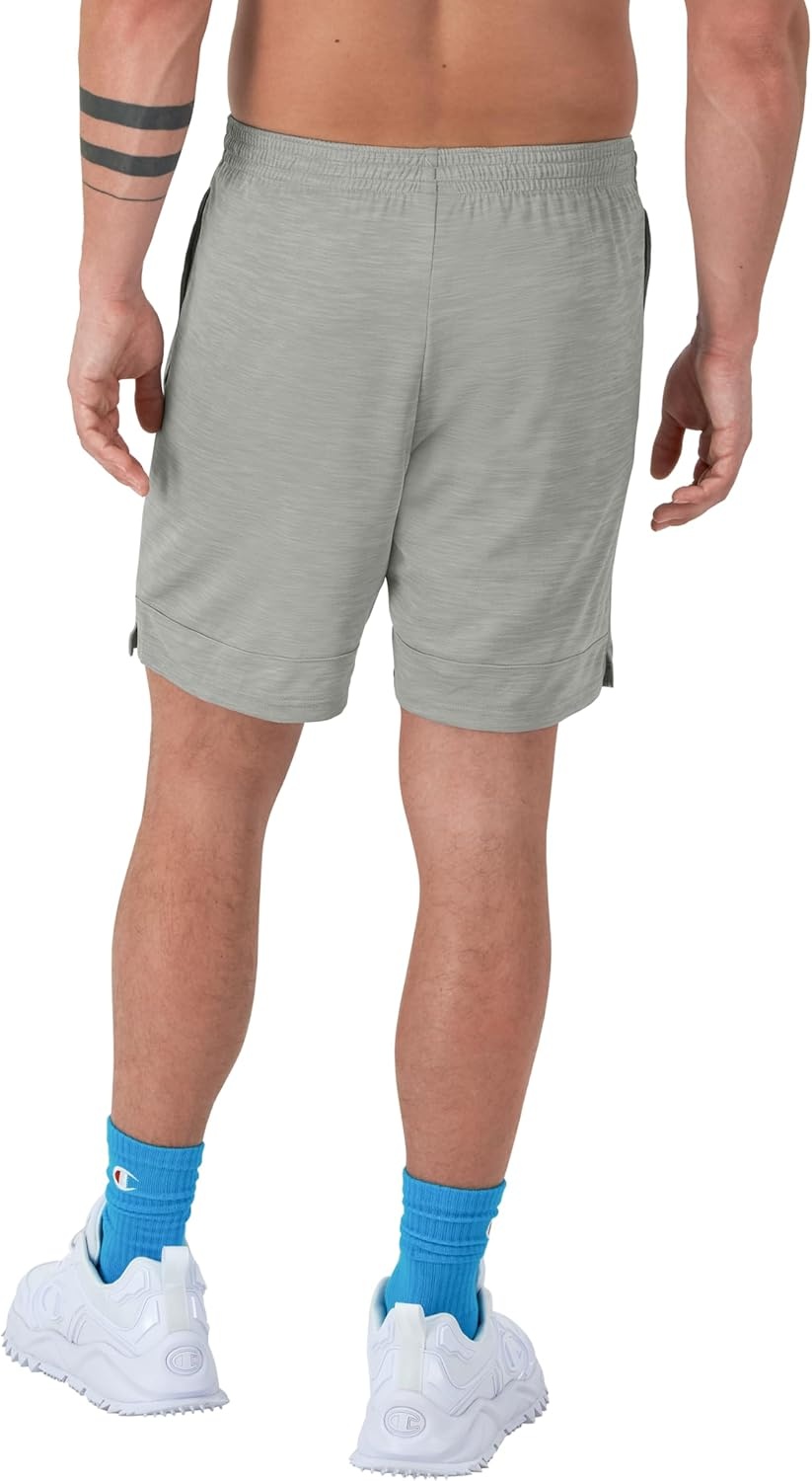 image:imageChampion Mens Sport Shorts Standard Fit 7 Inch Inseam Lightweight Fabric MoistureWickingNew Manhattan Mist Heather