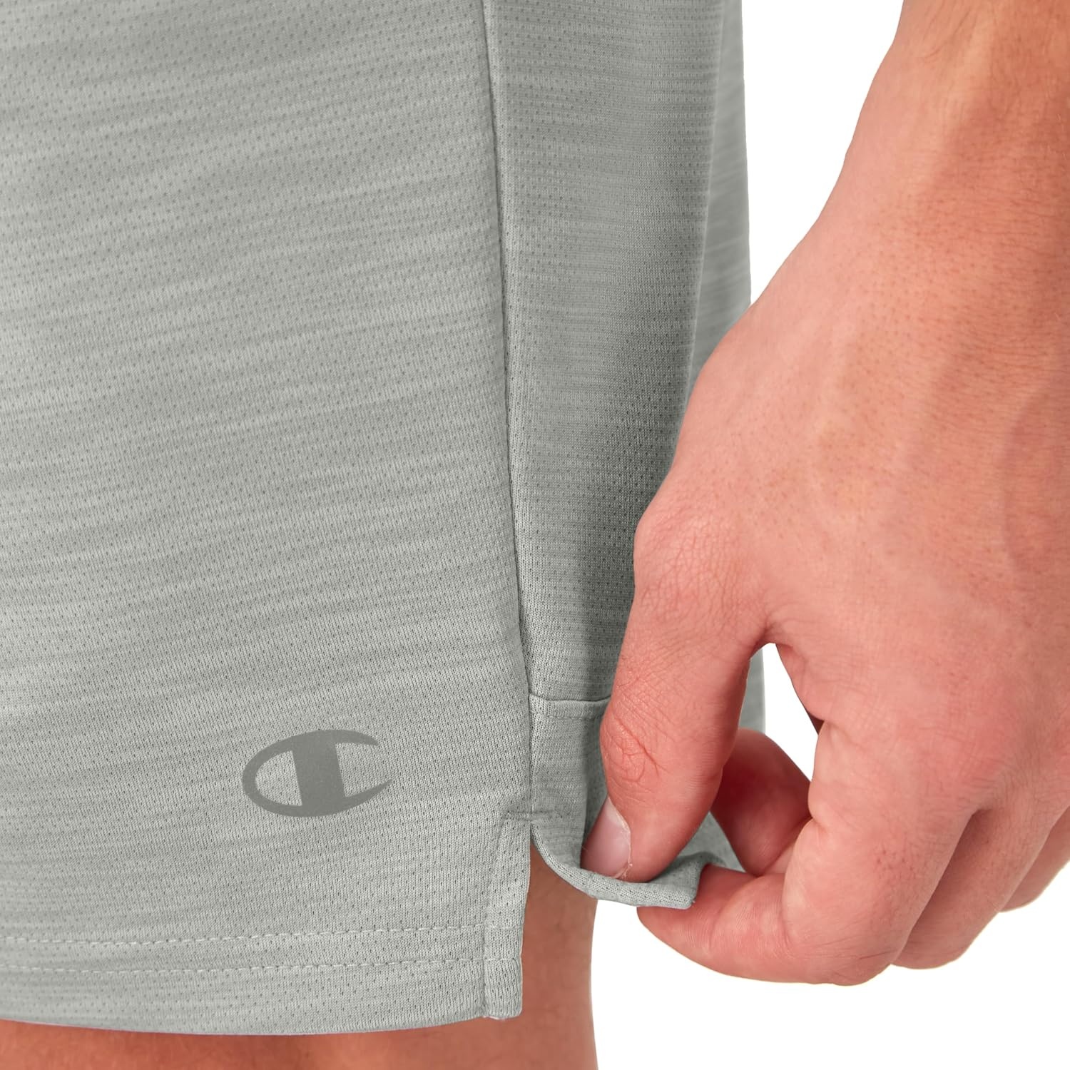 image:imageChampion Mens Sport Shorts Standard Fit 7 Inch Inseam Lightweight Fabric MoistureWickingNew Manhattan Mist Heather