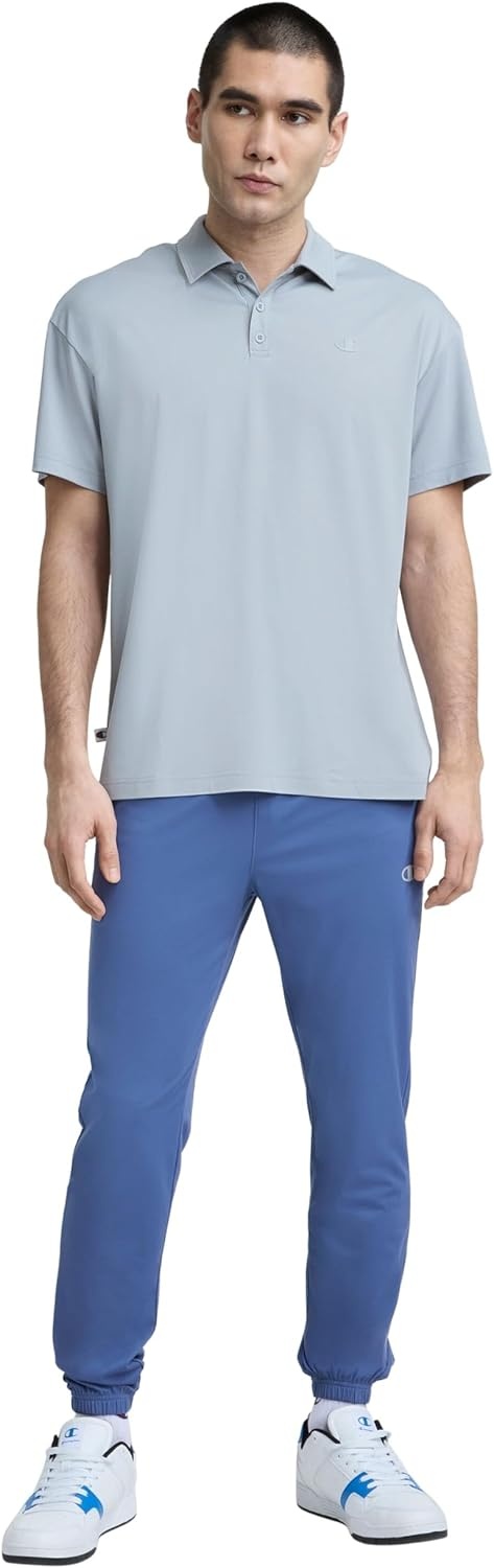 image:imageChampion Mens Sport Sweatpants Standard Fit Lighweight Moisture WickingCoastal Fjord C Logo Updated