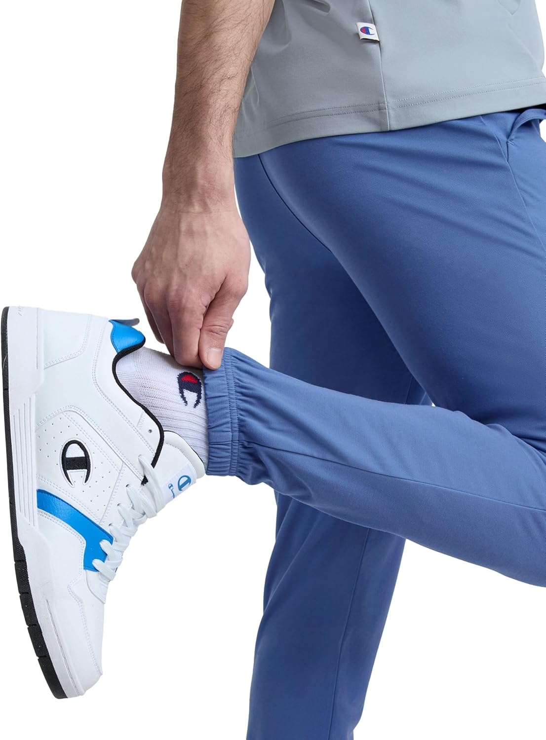 image:imageChampion Mens Sport Sweatpants Standard Fit Lighweight Moisture WickingCoastal Fjord C Logo Updated