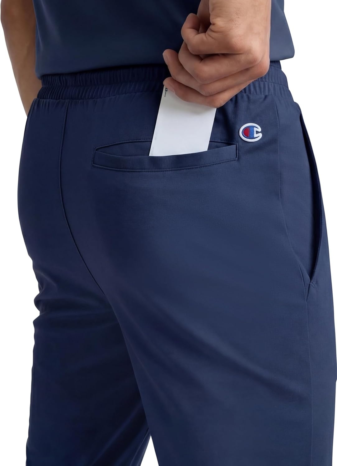 image:imageChampion Mens Sport Sweatpants Standard Fit Lighweight Moisture WickingDeep Navy C Logo Updated