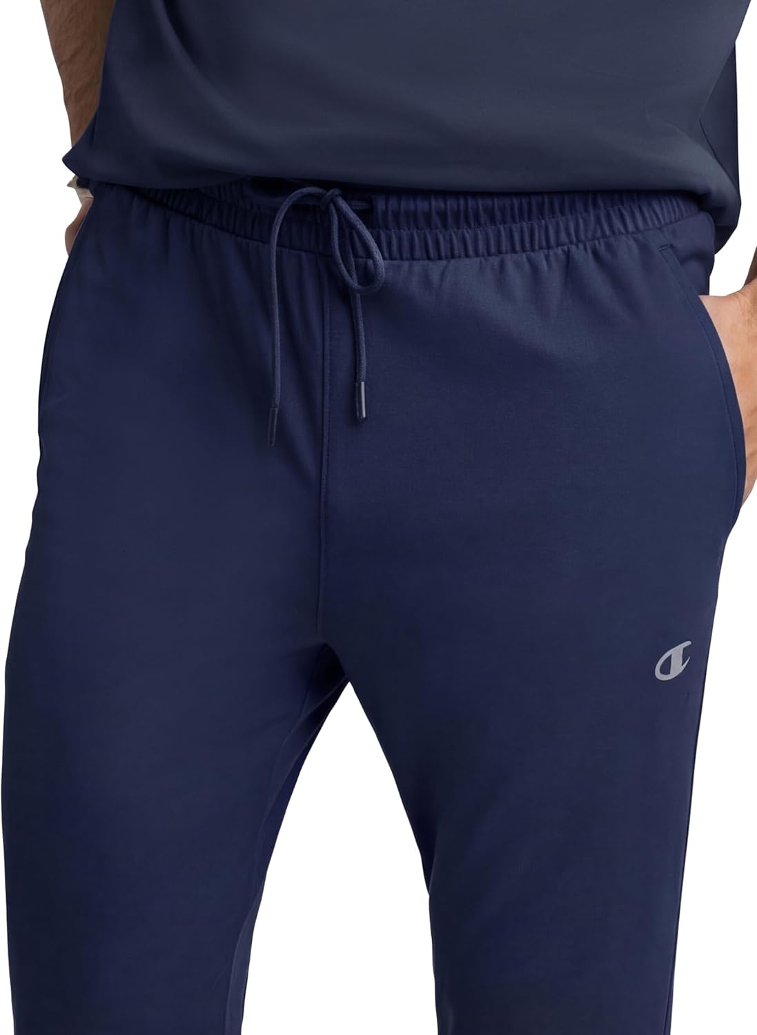 image:imageChampion Mens Sport Sweatpants Standard Fit Lighweight Moisture WickingDeep Navy C Logo Updated