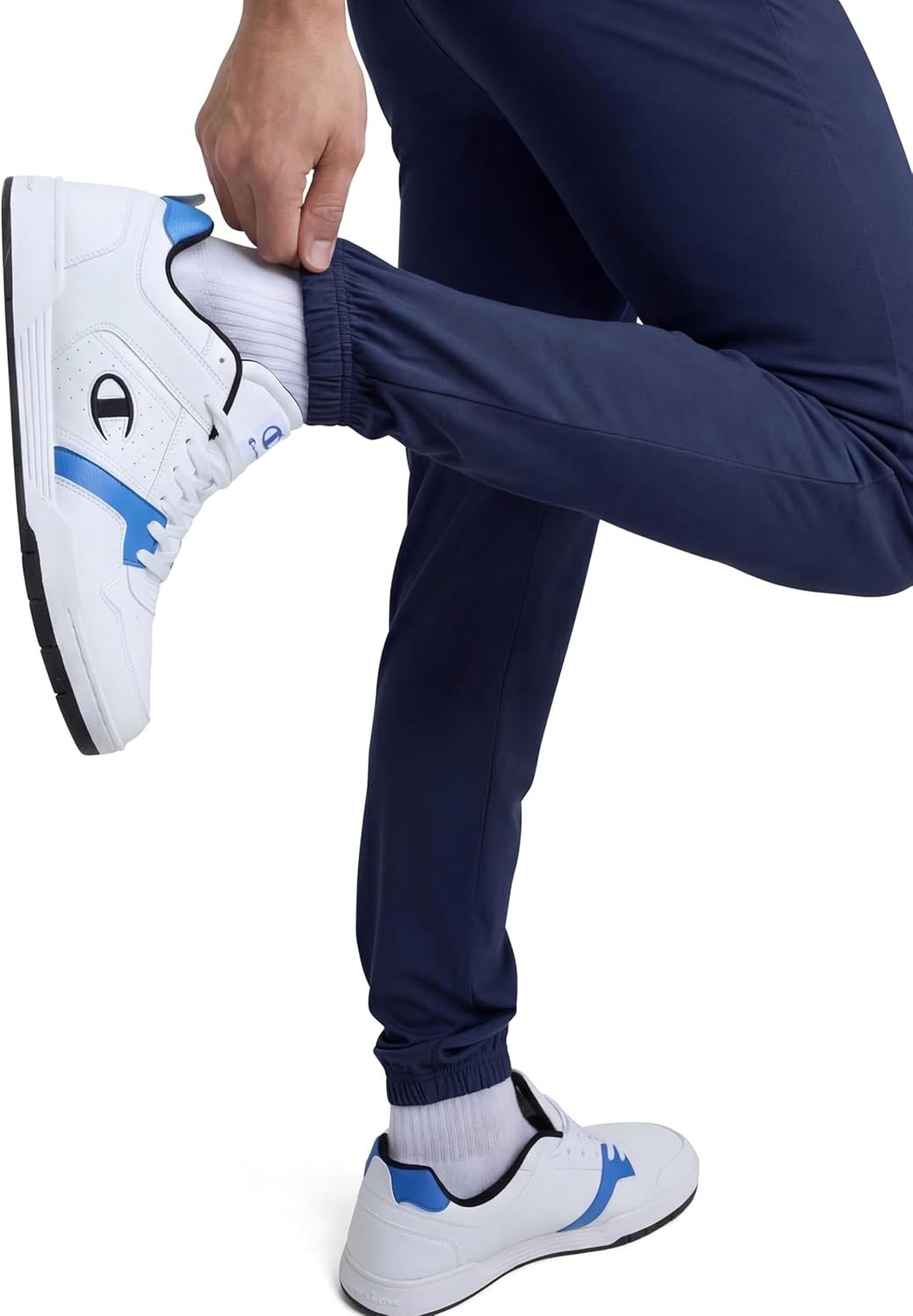 image:imageChampion Mens Sport Sweatpants Standard Fit Lighweight Moisture WickingDeep Navy C Logo Updated