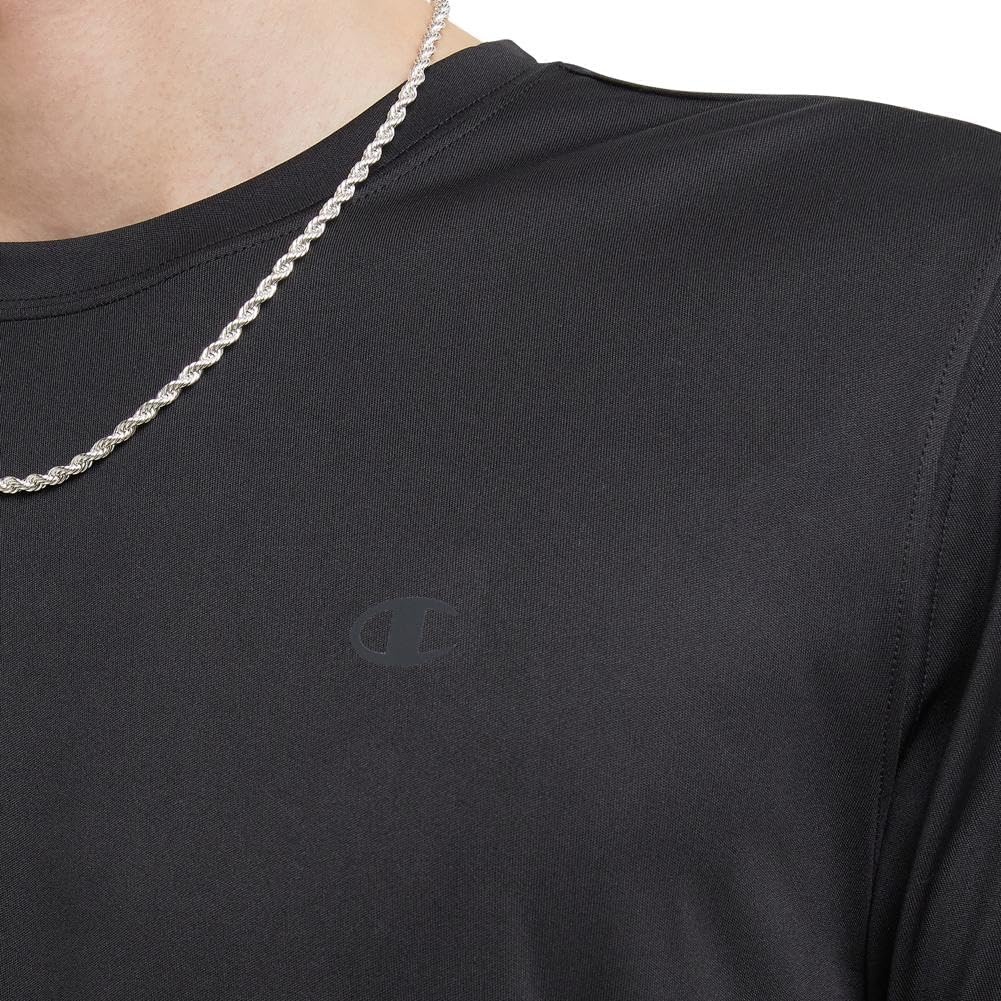 image:imageChampion Mens Tshirt Sport Tee Moisture Wicking Anti Odor Athletic Tshirt for Men Reg Or Big amp TallBlack