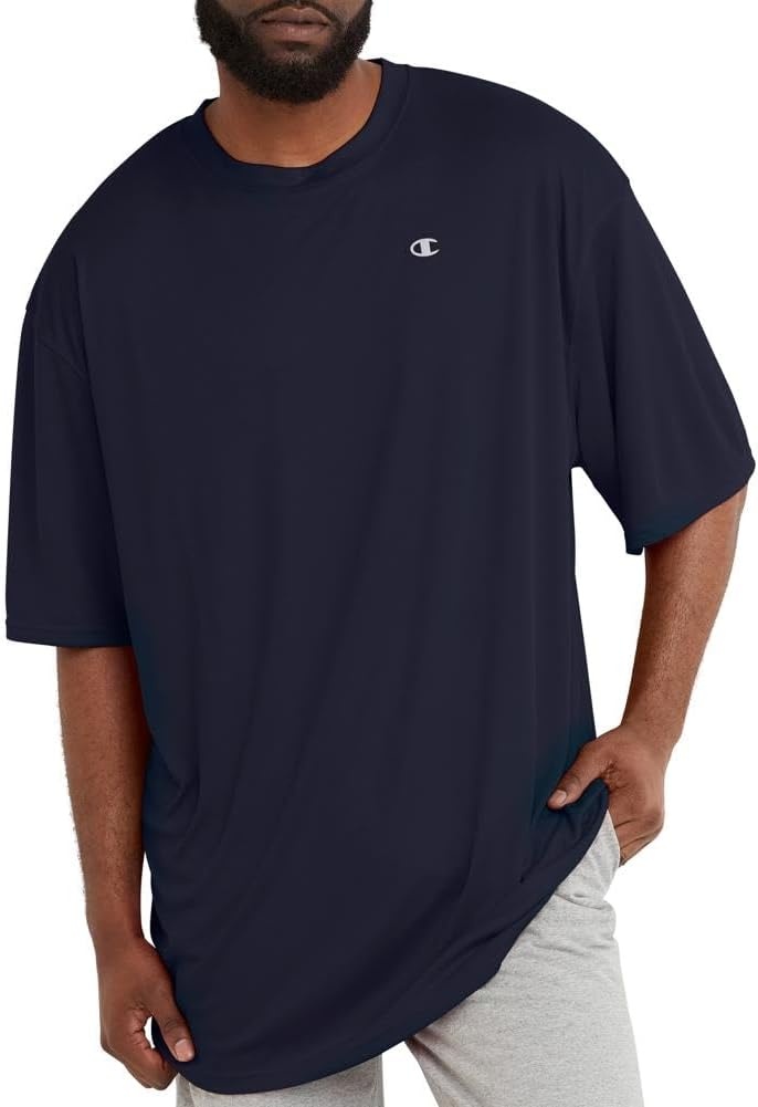 image:imageChampion Mens Tshirt Sport Tee Moisture Wicking Anti Odor Athletic Tshirt for Men Reg Or Big amp TallNavy