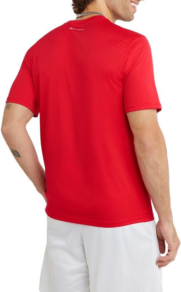 image:imageChampion Mens Tshirt Sport Tee Moisture Wicking Anti Odor Athletic Tshirt for Men Reg Or Big amp TallScarlet