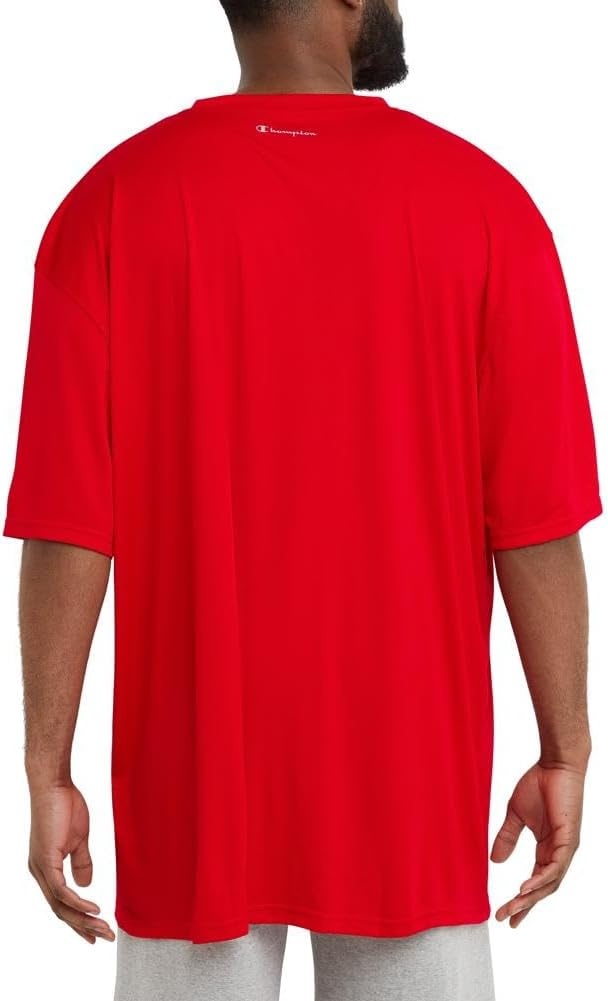 image:imageChampion Mens Tshirt Sport Tee Moisture Wicking Anti Odor Athletic Tshirt for Men Reg Or Big amp TallScarlet