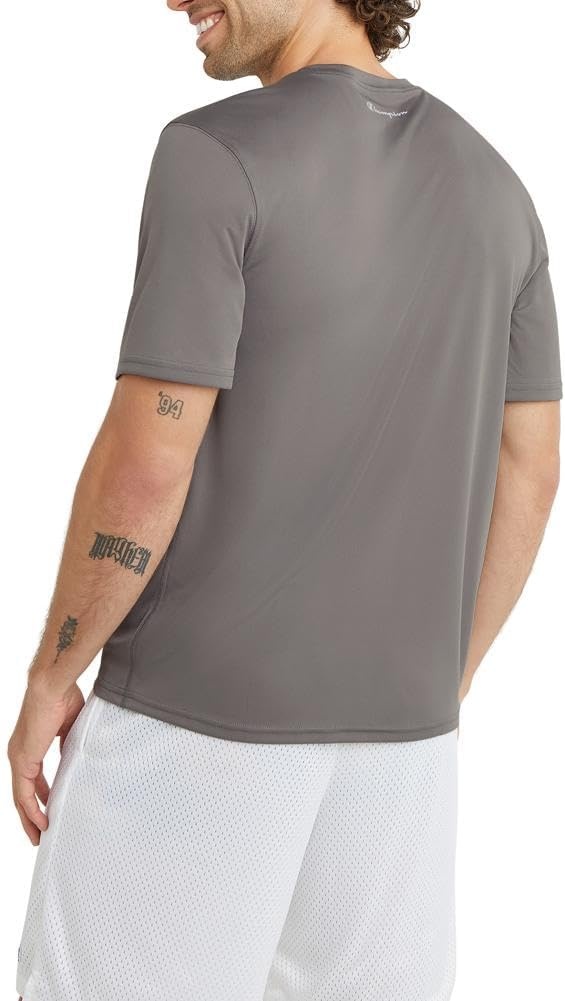 image:imageChampion Mens Tshirt Sport Tee Moisture Wicking Anti Odor Athletic Tshirt for Men Reg Or Big amp TallStone Gray