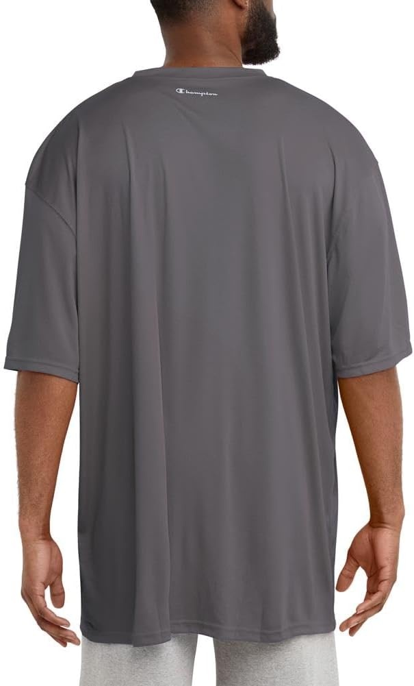 image:imageChampion Mens Tshirt Sport Tee Moisture Wicking Anti Odor Athletic Tshirt for Men Reg Or Big amp TallStone Gray