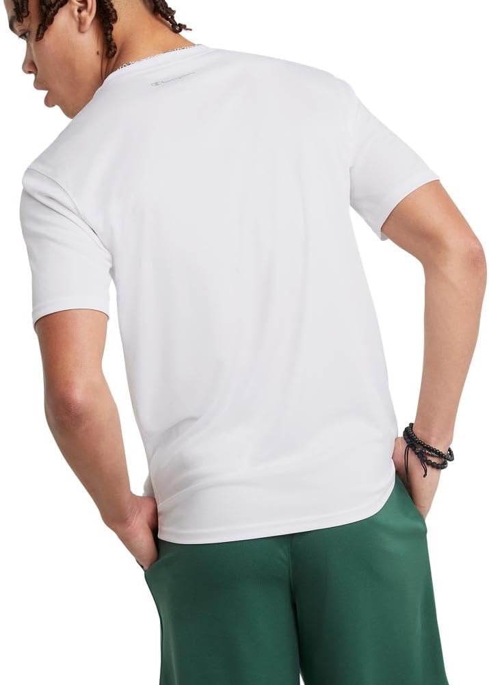 image:imageChampion Mens Tshirt Sport Tee Moisture Wicking Anti Odor Athletic Tshirt for Men Reg Or Big amp TallWhite