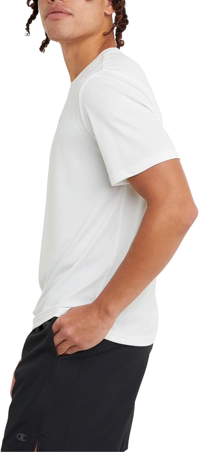 image:imageChampion Mens Tshirt Sport Tee Moisture Wicking Anti Odor Athletic Tshirt for Men Reg Or Big amp TallWhite