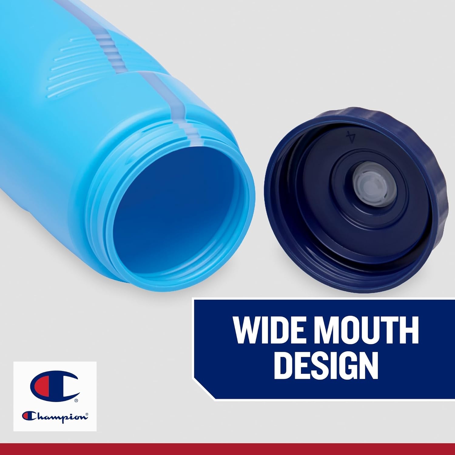 image:imageChampion Quench Squeeze Bottle Bonnie Blue 24oz BPAFree Sports Water Bottle for OneHand Use For Gym Cycling and Sports LeakProof EasySqueeze Design for Workout and Travel HydrationBonnie Blue